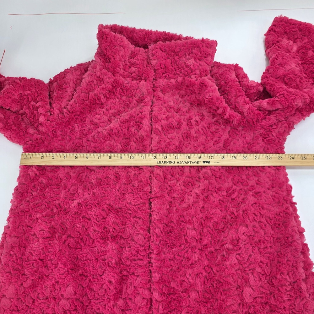 Cozy Glam JAYLEY Faux Fur Teddy Coat Women Oversized Pink Winter - Picture 9 of 13
